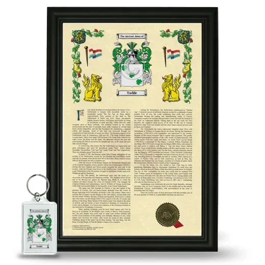 Tackle Framed Armorial History and Keychain - Black