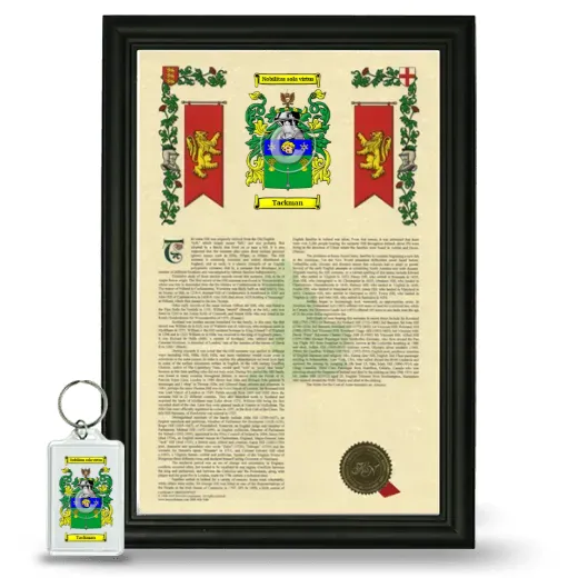 Tackman Framed Armorial History and Keychain - Black