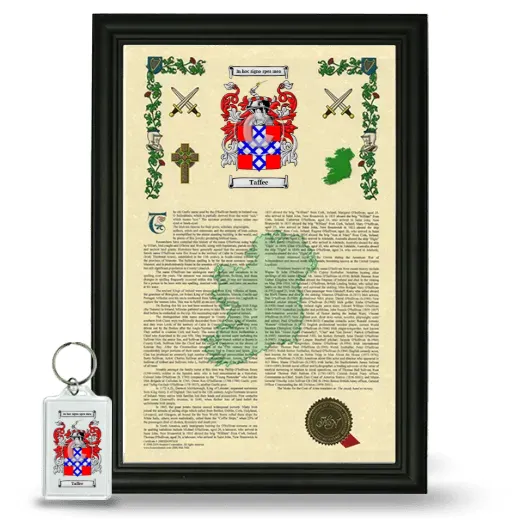 Taffee Framed Armorial History and Keychain - Black