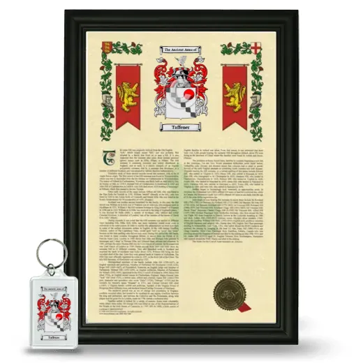 Taffener Framed Armorial History and Keychain - Black
