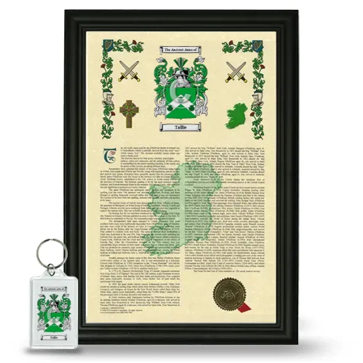 Tallie Framed Armorial History and Keychain - Black