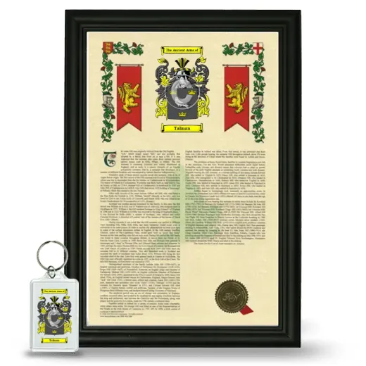 Talman Framed Armorial History and Keychain - Black