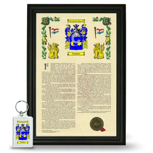 Tammen Framed Armorial History and Keychain - Black