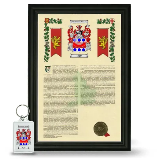 Taply Framed Armorial History and Keychain - Black