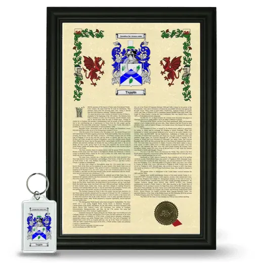 Tappin Framed Armorial History and Keychain - Black