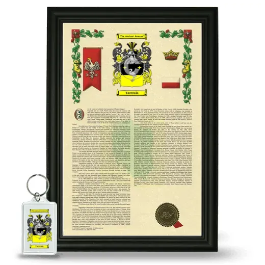 Tarczala Framed Armorial History and Keychain - Black