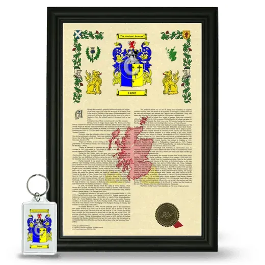 Tarve Framed Armorial History and Keychain - Black