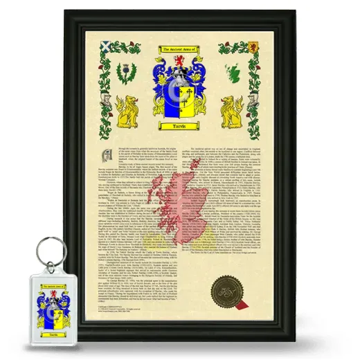 Tarvis Framed Armorial History and Keychain - Black