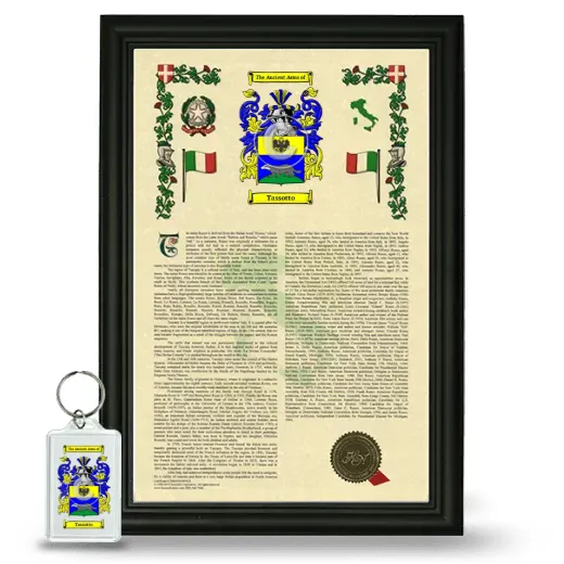 Tassotto Framed Armorial History and Keychain - Black