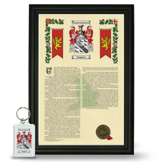 Tempeste Framed Armorial History and Keychain - Black