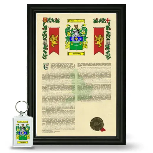 Thackwray Framed Armorial History and Keychain - Black