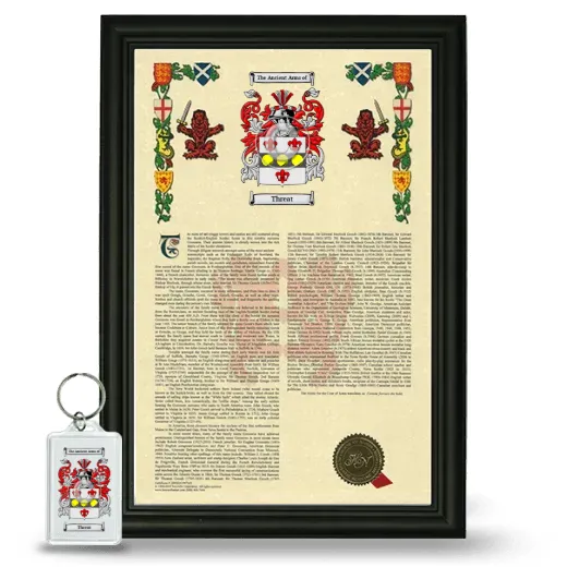 Threat Framed Armorial History and Keychain - Black