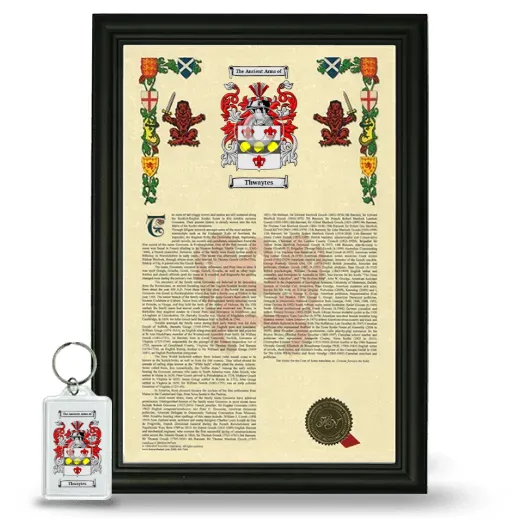 Thwaytes Framed Armorial History and Keychain - Black