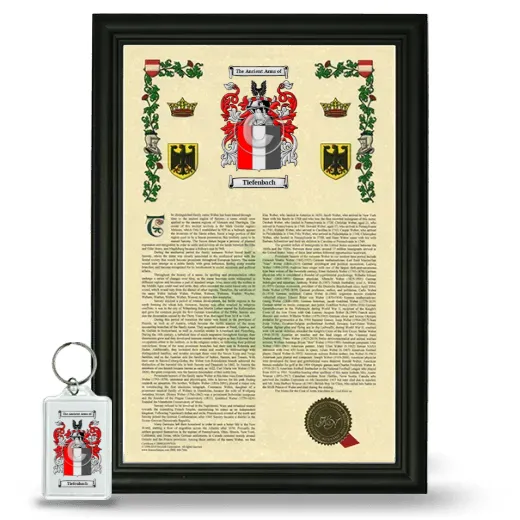 Tiefenbach Framed Armorial History and Keychain - Black