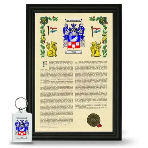 Tiem Framed Armorial History and Keychain - Black