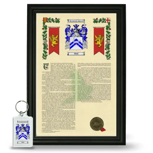 Tirol Framed Armorial History and Keychain - Black