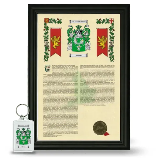 Tisson Framed Armorial History and Keychain - Black