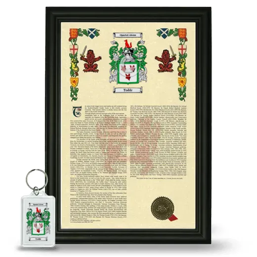 Todde Framed Armorial History and Keychain - Black