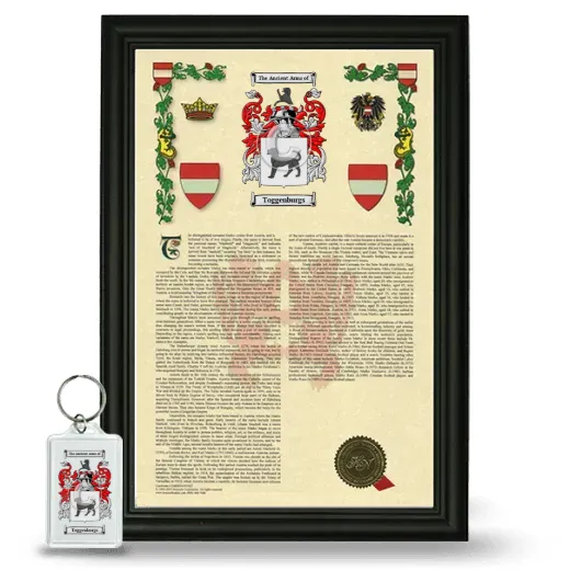Toggenburgs Framed Armorial History and Keychain - Black