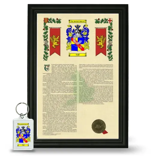 Tolf Framed Armorial History and Keychain - Black