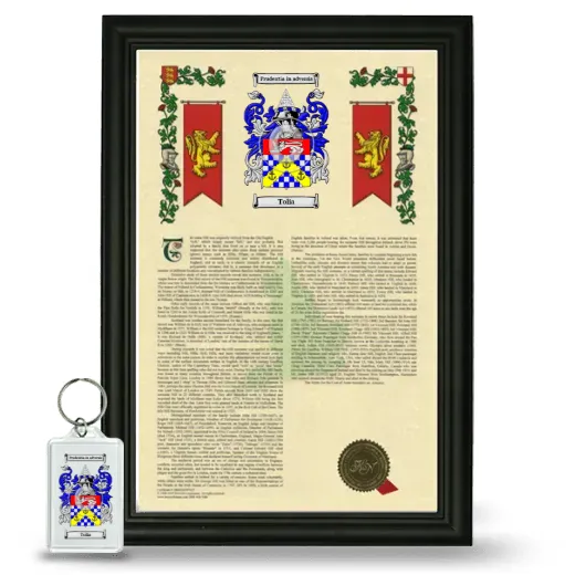 Tolia Framed Armorial History and Keychain - Black