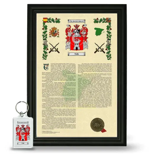 Tolis Framed Armorial History and Keychain - Black