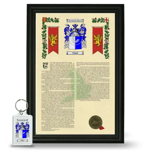 Tomaš Framed Armorial History and Keychain - Black