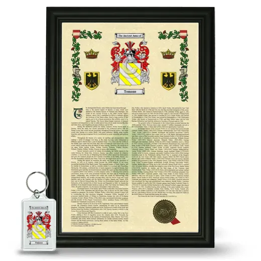 Tomaso Framed Armorial History and Keychain - Black
