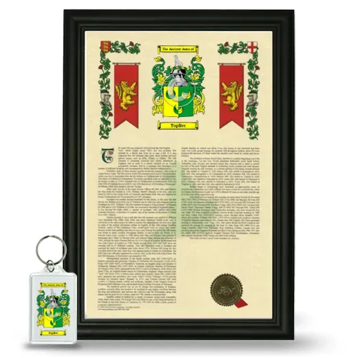 Toplive Framed Armorial History and Keychain - Black