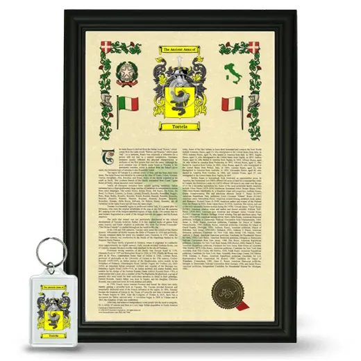 Tortela Framed Armorial History and Keychain - Black
