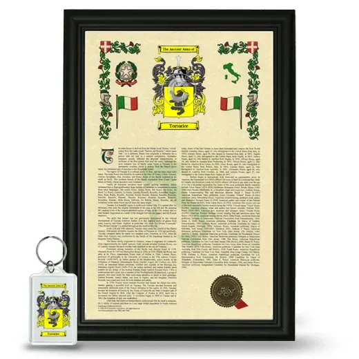 Tortorice Framed Armorial History and Keychain - Black