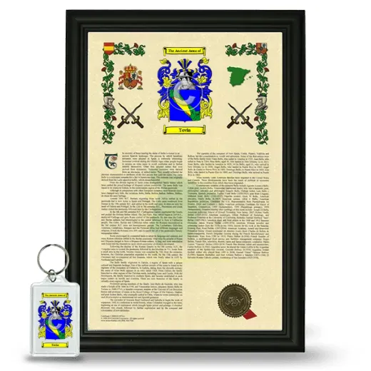 Tovia Framed Armorial History and Keychain - Black