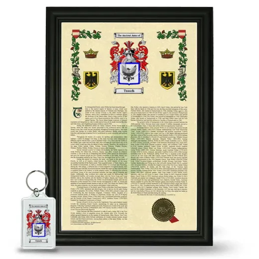Trauch Framed Armorial History and Keychain - Black