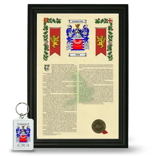 Treit Framed Armorial History and Keychain - Black