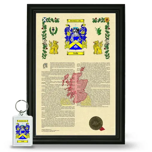 Trelly Framed Armorial History and Keychain - Black