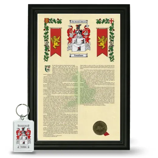 Trentham Framed Armorial History and Keychain - Black
