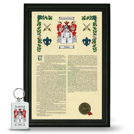 Tresan Framed Armorial History and Keychain - Black