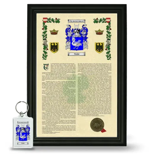 Troist Framed Armorial History and Keychain - Black
