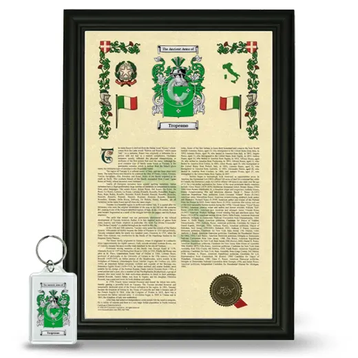 Tropeano Framed Armorial History and Keychain - Black