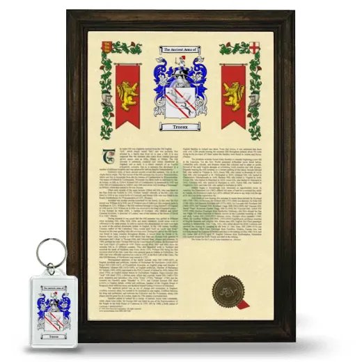 Trueax Framed Armorial History and Keychain - Brown