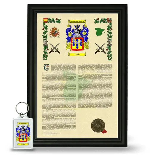 Trullo Framed Armorial History and Keychain - Black