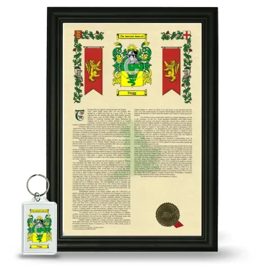 Trygg Framed Armorial History and Keychain - Black