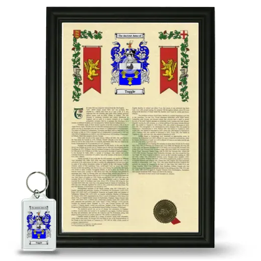 Tuggle Framed Armorial History and Keychain - Black