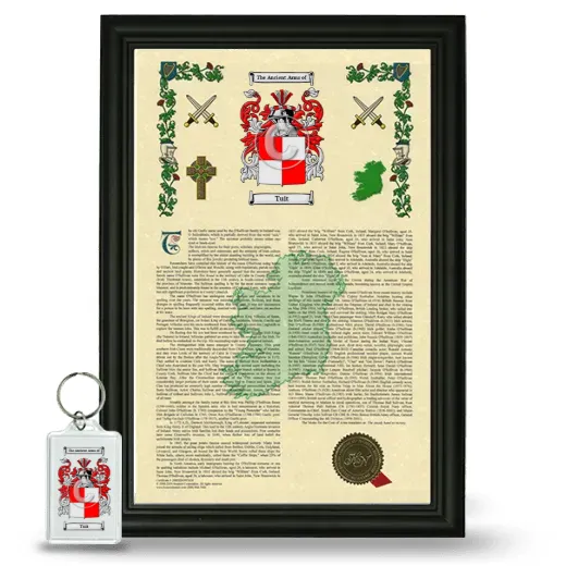 Tuit Framed Armorial History and Keychain - Black