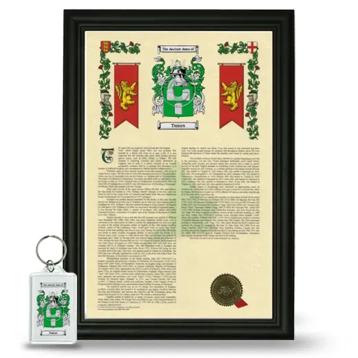 Tumes Framed Armorial History and Keychain - Black