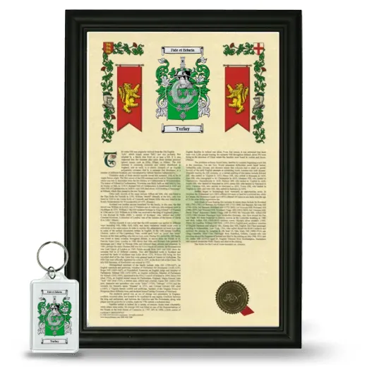 Turlay Framed Armorial History and Keychain - Black
