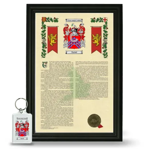 Turvel Framed Armorial History and Keychain - Black