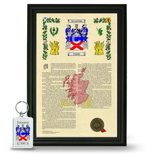 Tweedy Framed Armorial History and Keychain - Black
