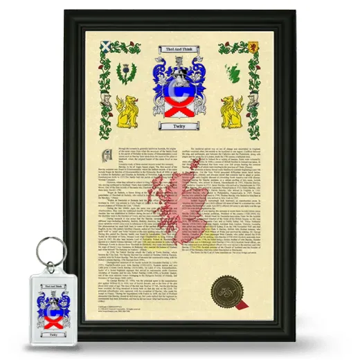 Twity Framed Armorial History and Keychain - Black