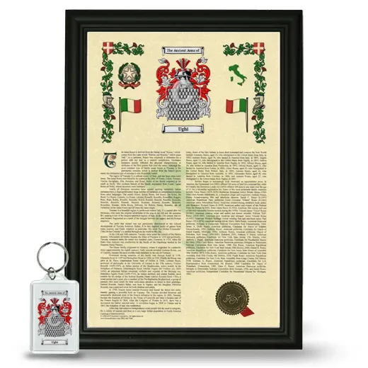 Ughi Framed Armorial History and Keychain - Black